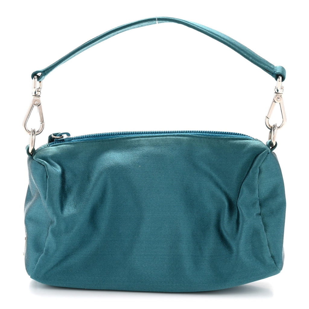 Prada Satin Soft Evening Bag Turchese