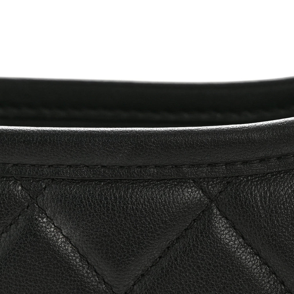 Chanel Calfskin Quilted Hobo Black
