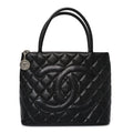Chanel Caviar Quilted Medallion Tote Black