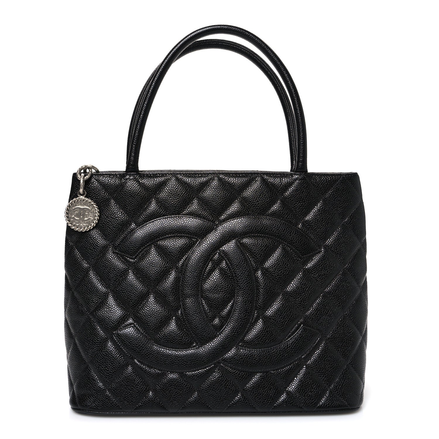 Chanel Caviar Quilted Medallion Tote Black