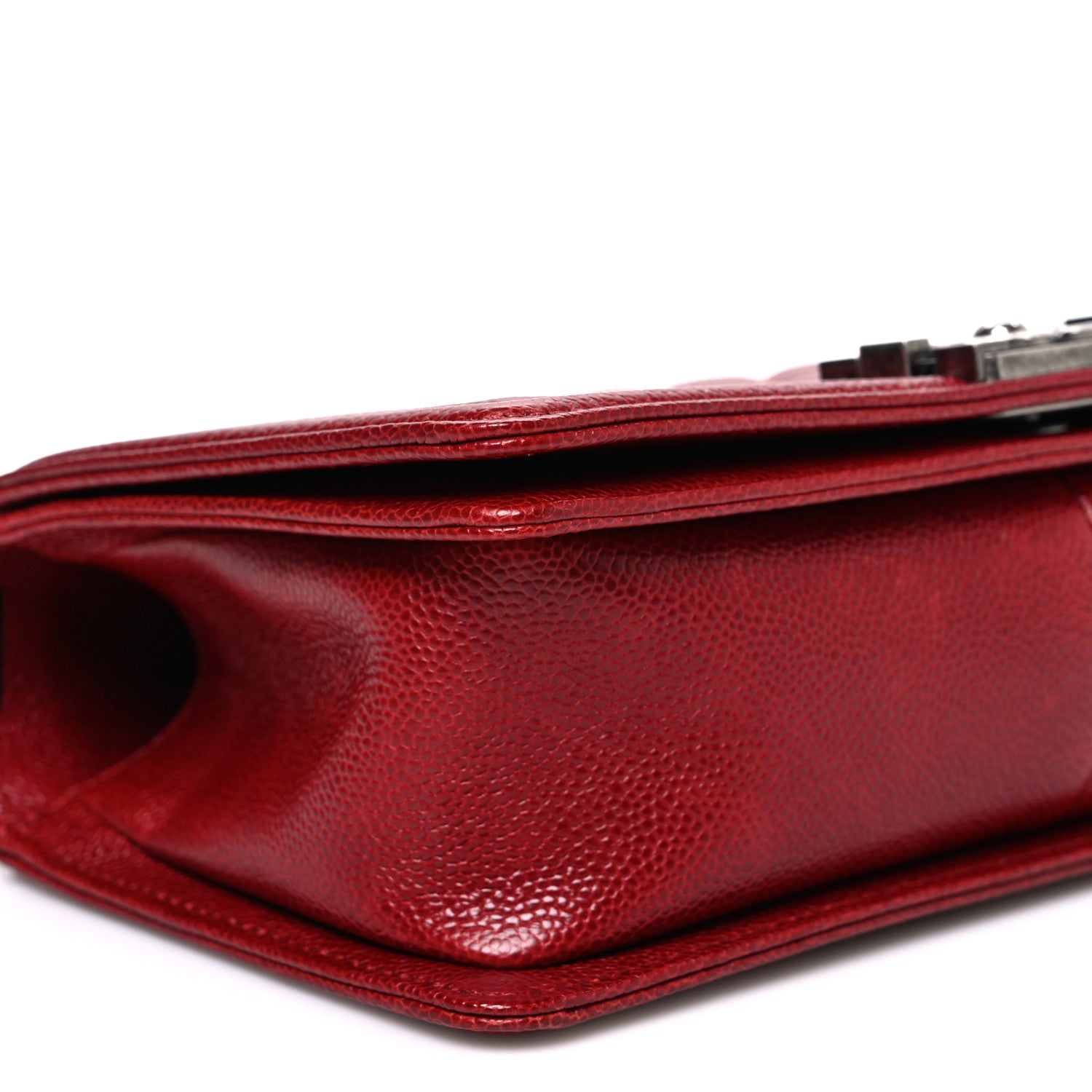 Chanel Caviar Quilted Medium Boy Flap Red