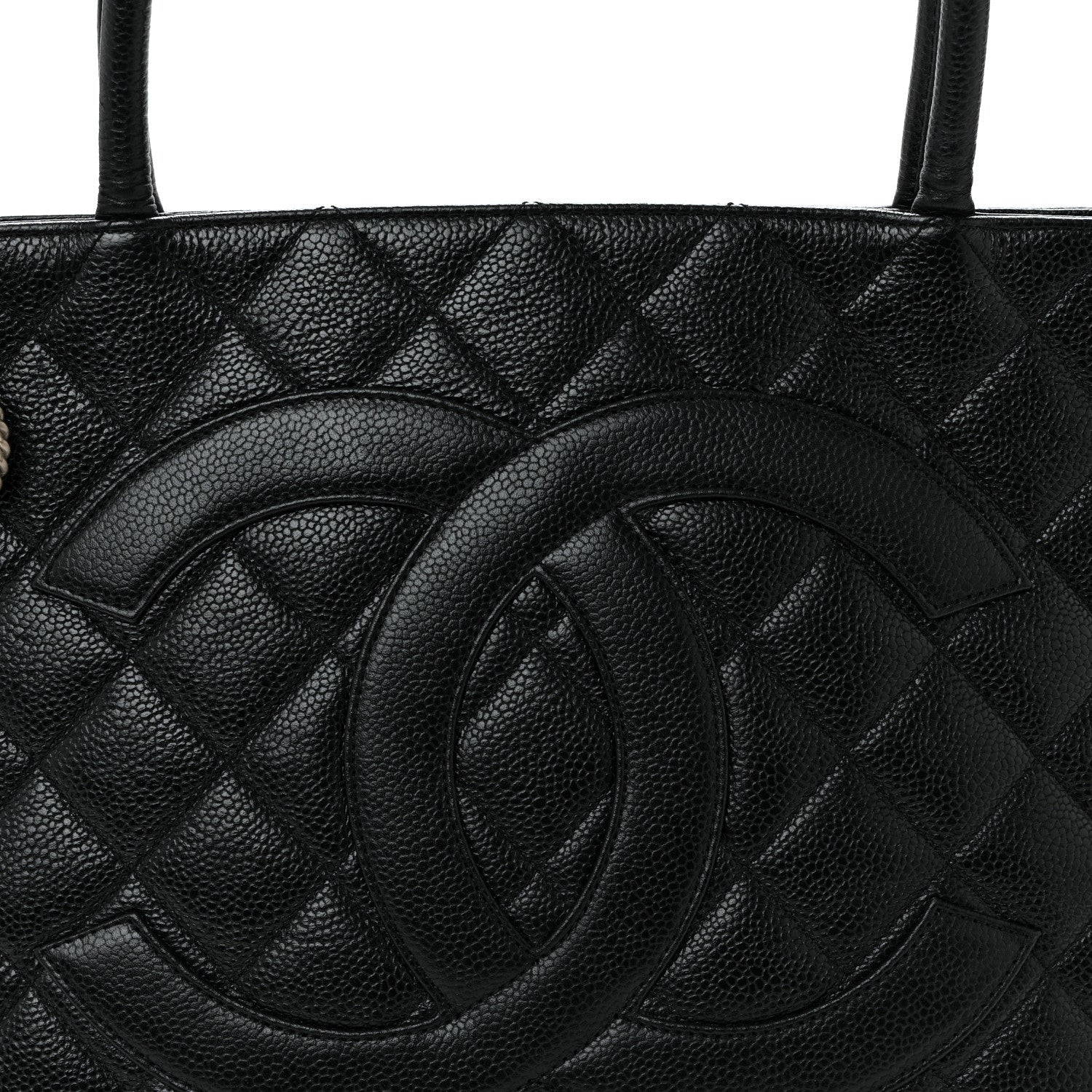 Chanel Caviar Quilted Medallion Tote Black