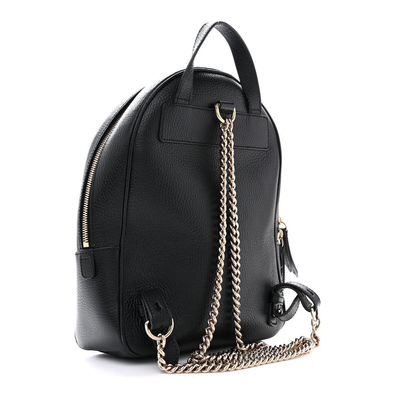 Gucci Pebbled Calfskin Soho Chain Backpack Black