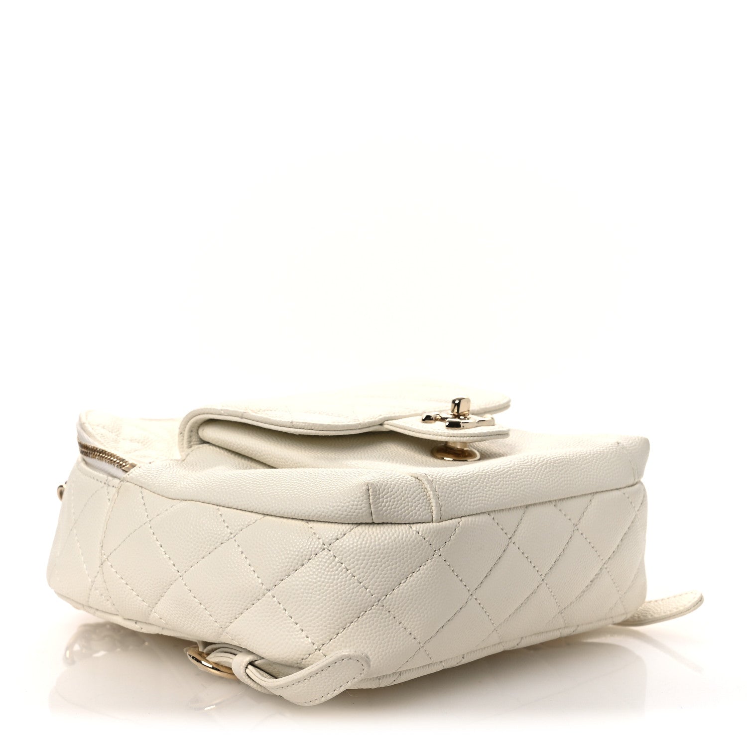 Chanel Caviar Quilted Small CC Day Backpack White
