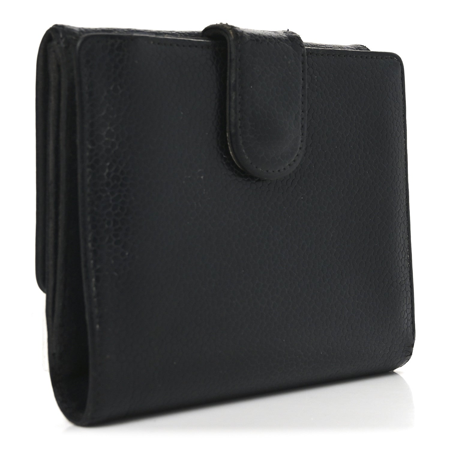 Caviar Timeless CC Compact French Wallet Black