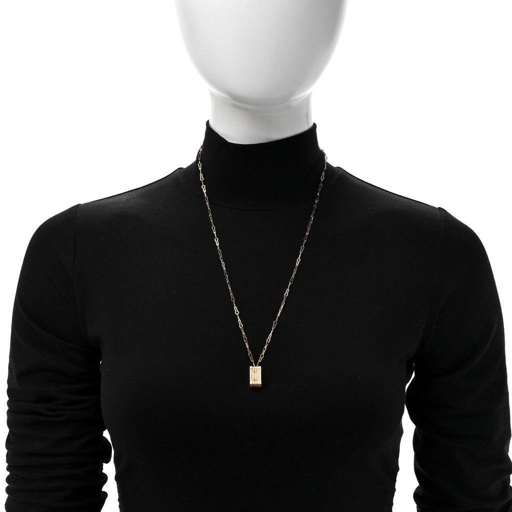 Louis Vuitton 18K Yellow Gold Petite Malle Pendant Necklace