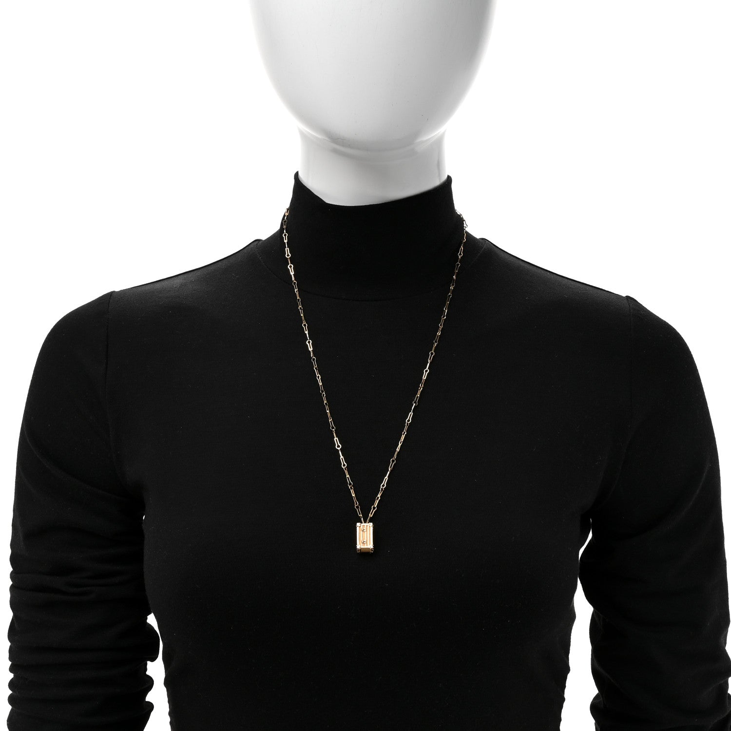 Louis Vuitton 18K Yellow Gold Petite Malle Pendant Necklace