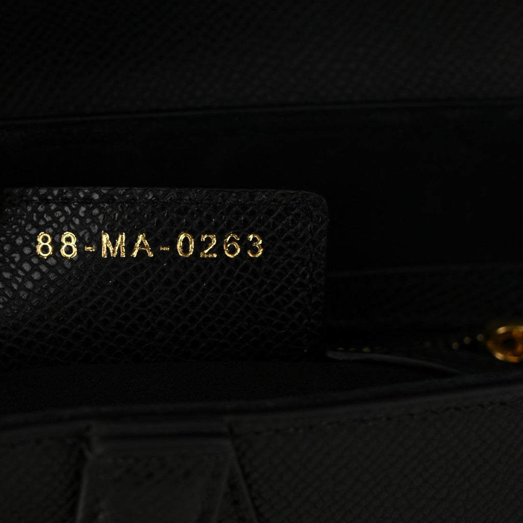 Christian Dior Grained Calfskin Saddle Bag Black