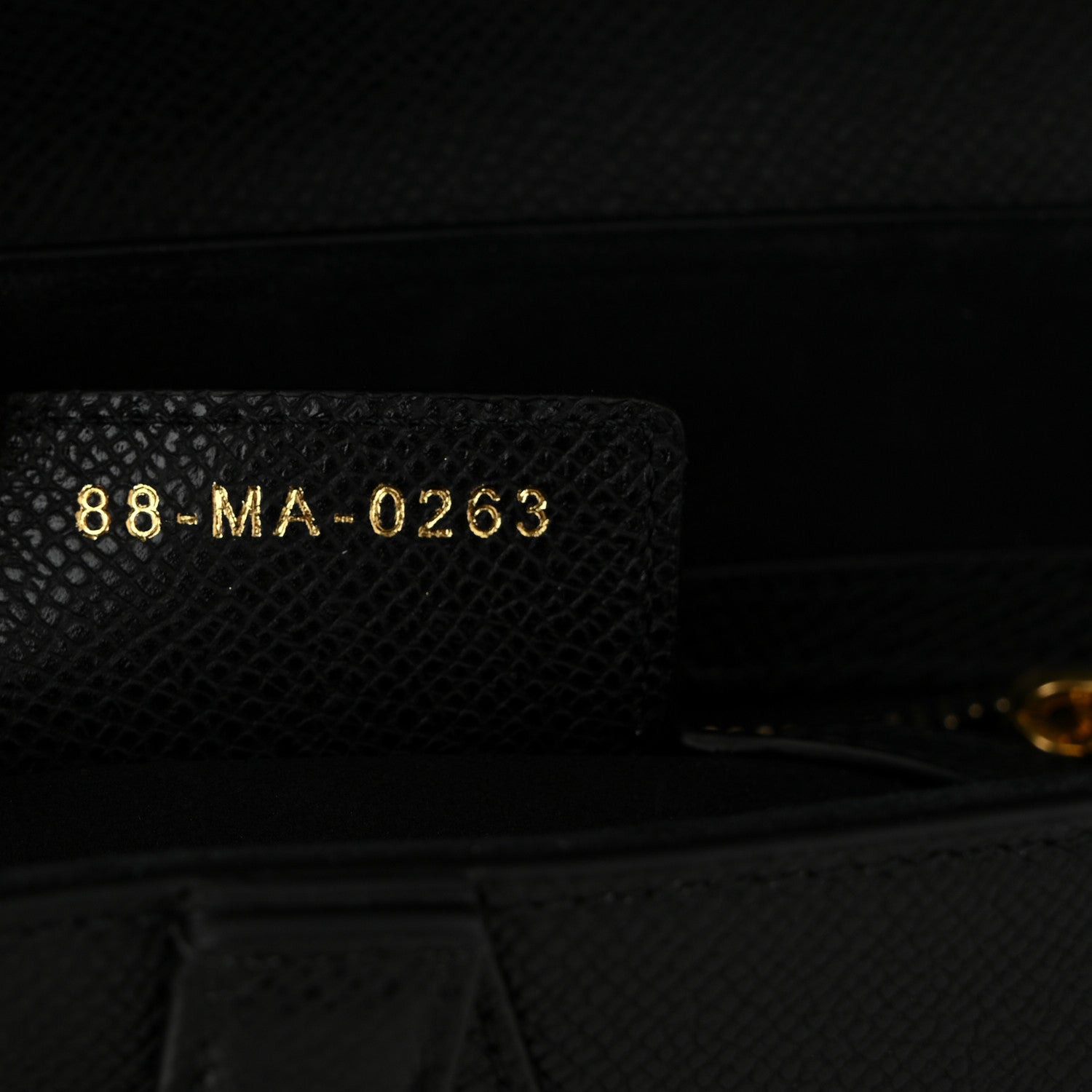 Christian Dior Grained Calfskin Saddle Bag Black