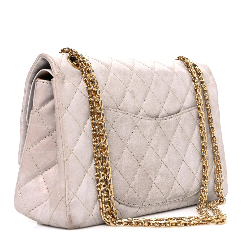 Chanel Aged Calfskin Quilted 2.55 Reissue 226 Flap Blanc Fonce