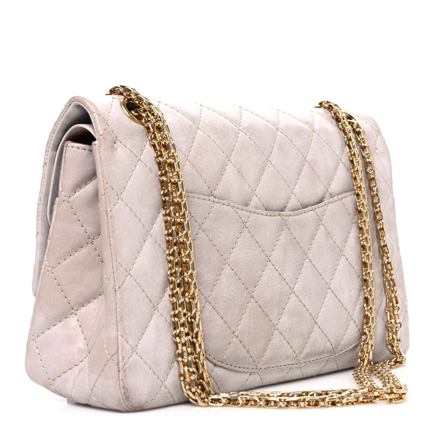Chanel Aged Calfskin Quilted 2.55 Reissue 226 Flap Blanc Fonce