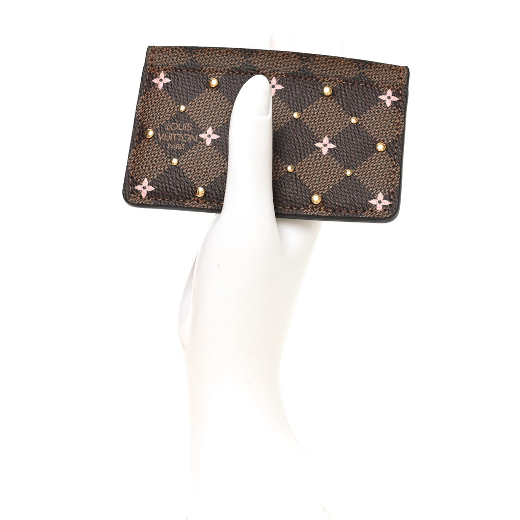 Louis Vuitton Damier Ebene Studded Card Holder
