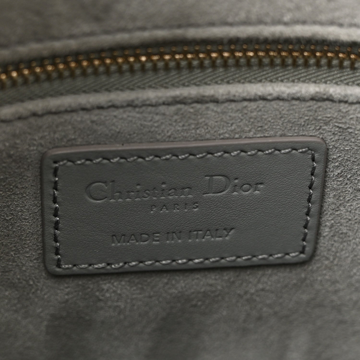 Christian Dior Ultra Matte Calfskin Cannage Medium Lady Dior Grey Stone