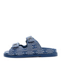 Denim CC Velcro Dad Chain CC Slide Sandals 35 Blue