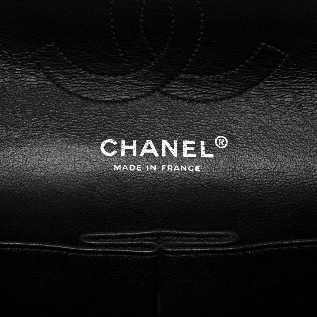 Chanel Patent Quilted Medium Double Flap Black