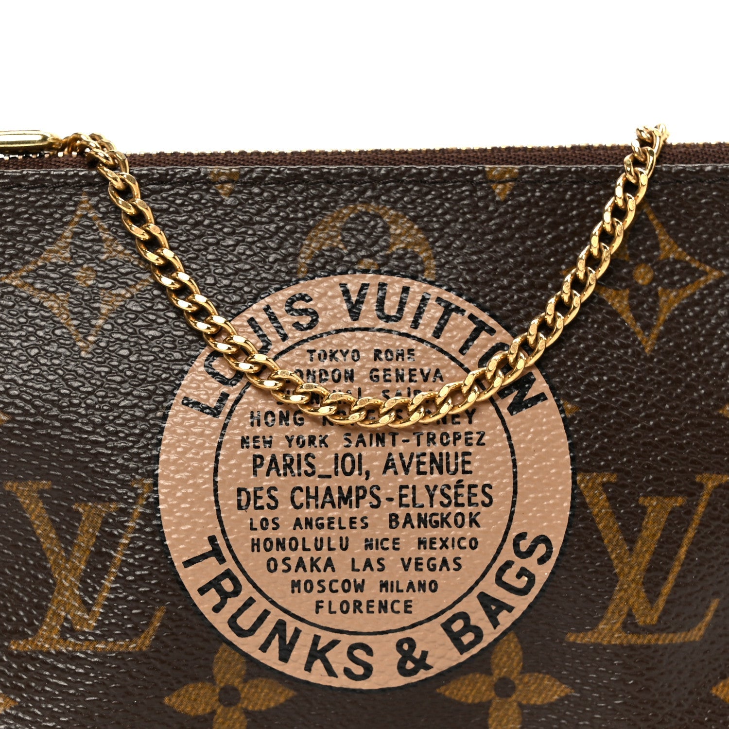 Louis Vuitton Monogram Complice Trunks and Bags Mini Pochette Accessories Beige