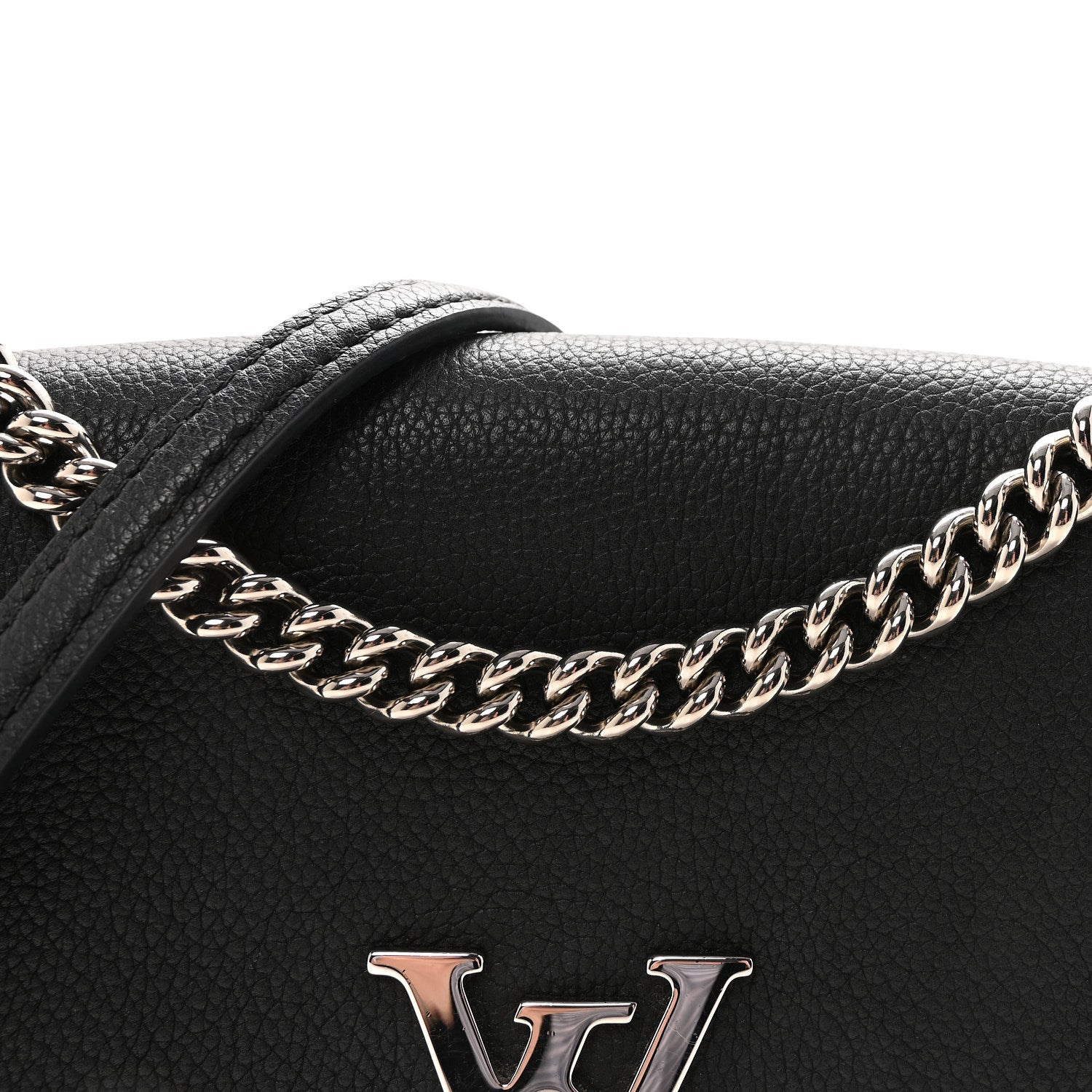 Louis Vuitton Soft Calfskin My Lockme Chain Bag BB Black
