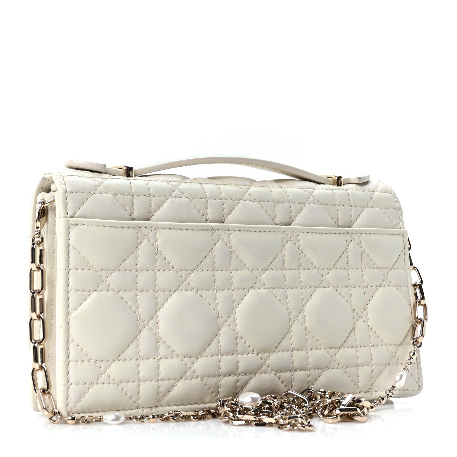 Christian Dior Lambskin Cannage Mini My Dior Bag Latte