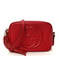 Gucci Pebbled Calfskin Small Soho Disco Bag Tabasco Red