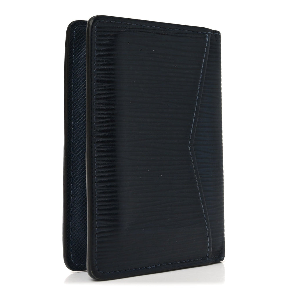 Louis Vuitton Epi Initials Pocket Organizer Blue Marine