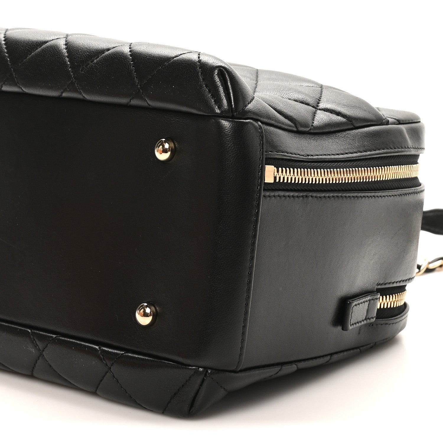 Chanel Lambskin Quilted Medium Trendy CC Bowling Bag Black