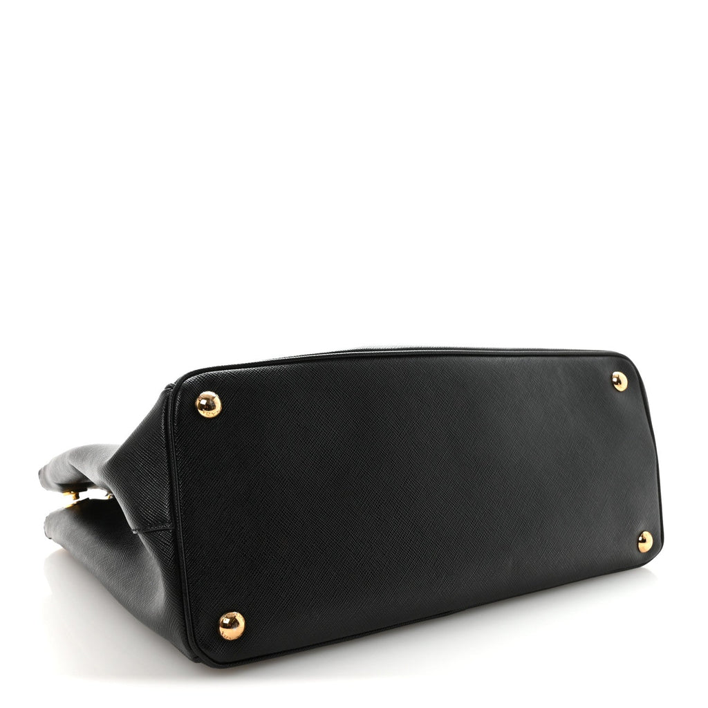 Prada Saffiano Lux Large Galleria Double Zip Tote Black