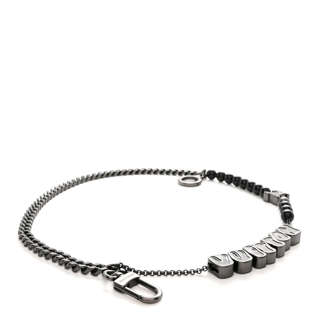 Louis Vuitton Ruthenium Vuitton Chain Belt Bag Charm