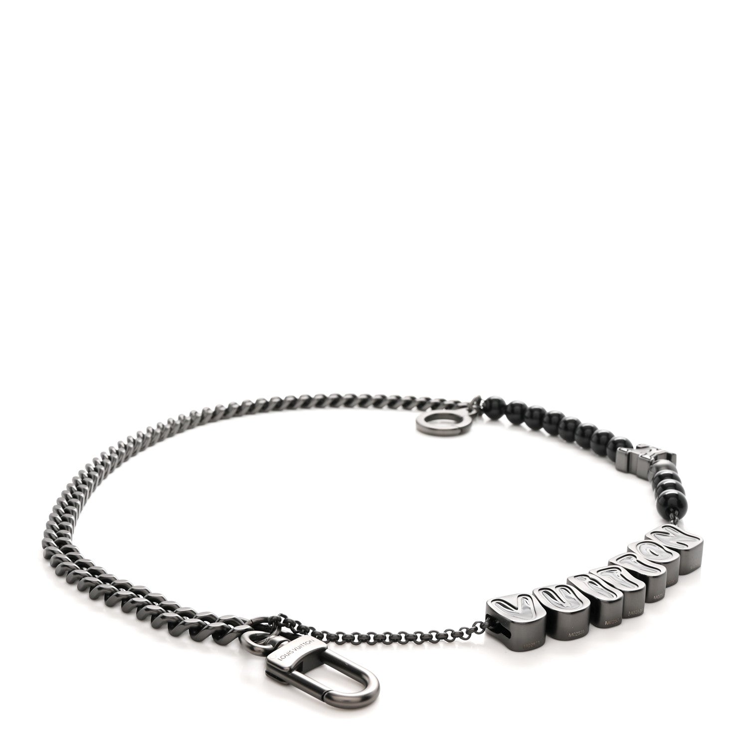 Louis Vuitton Ruthenium Vuitton Chain Belt Bag Charm