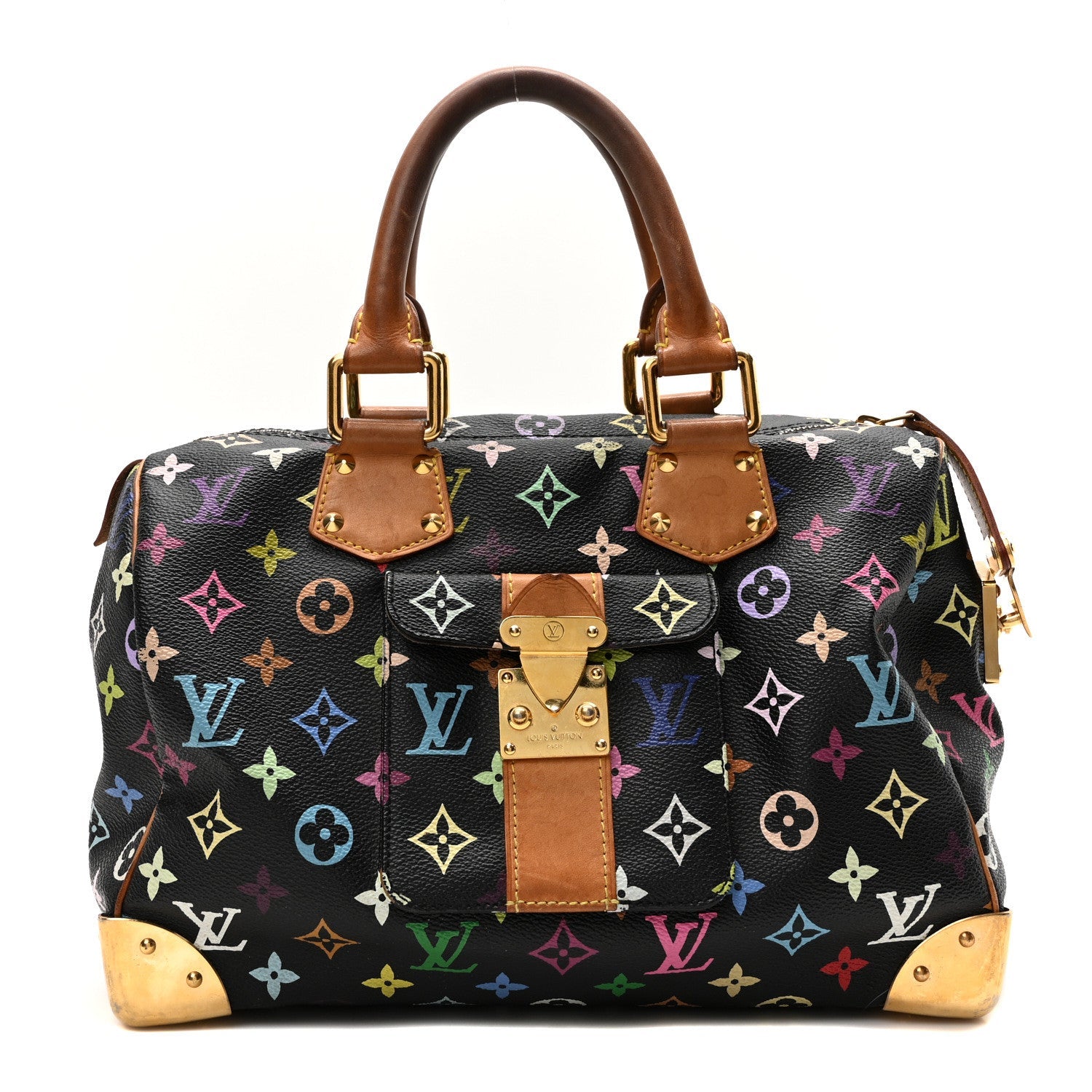 Louis Vuitton Monogram Multicolor Speedy 30 Black