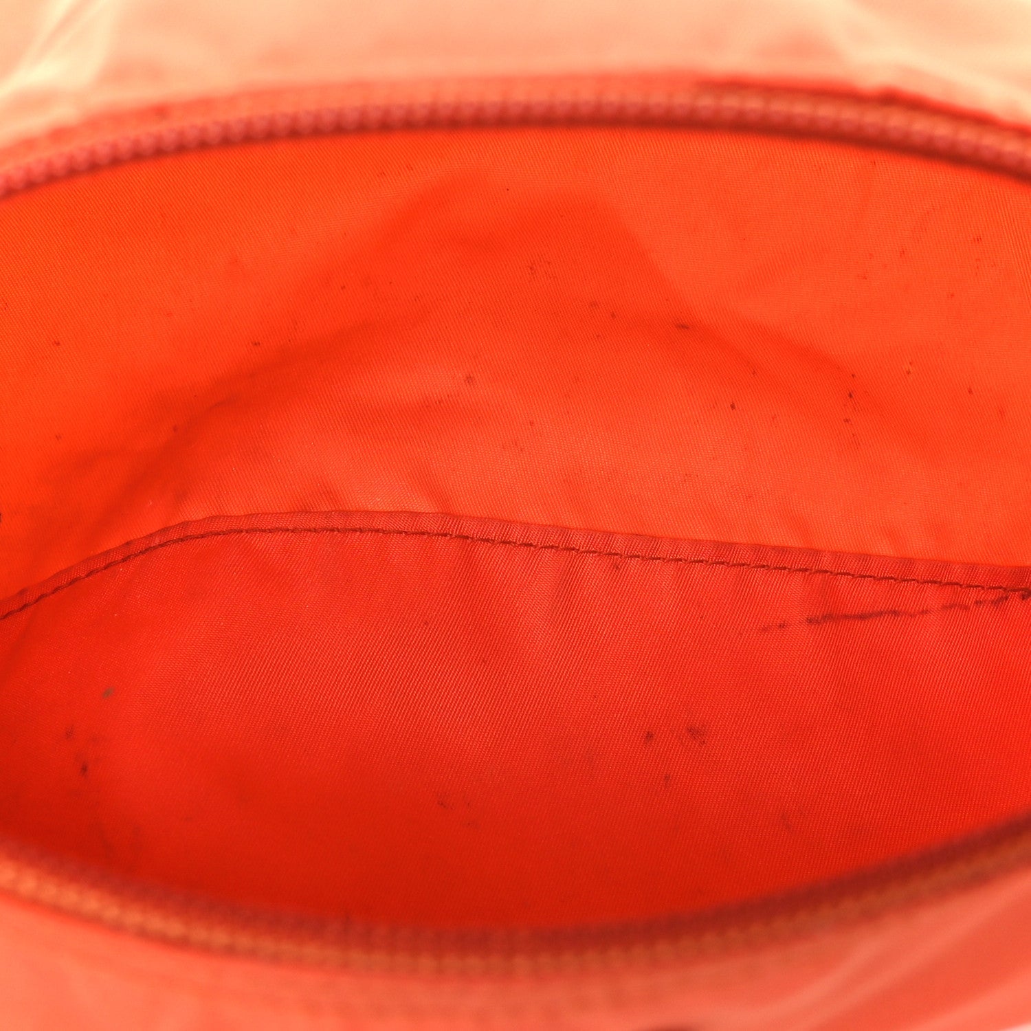 Prada Nylon Vela Cosmetic Pouch Orange