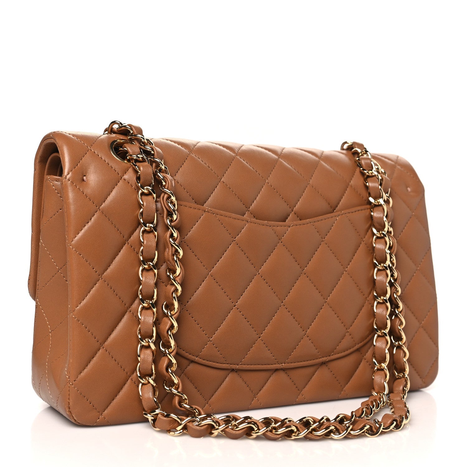 Chanel Lambskin Quilted Medium Double Flap Brown