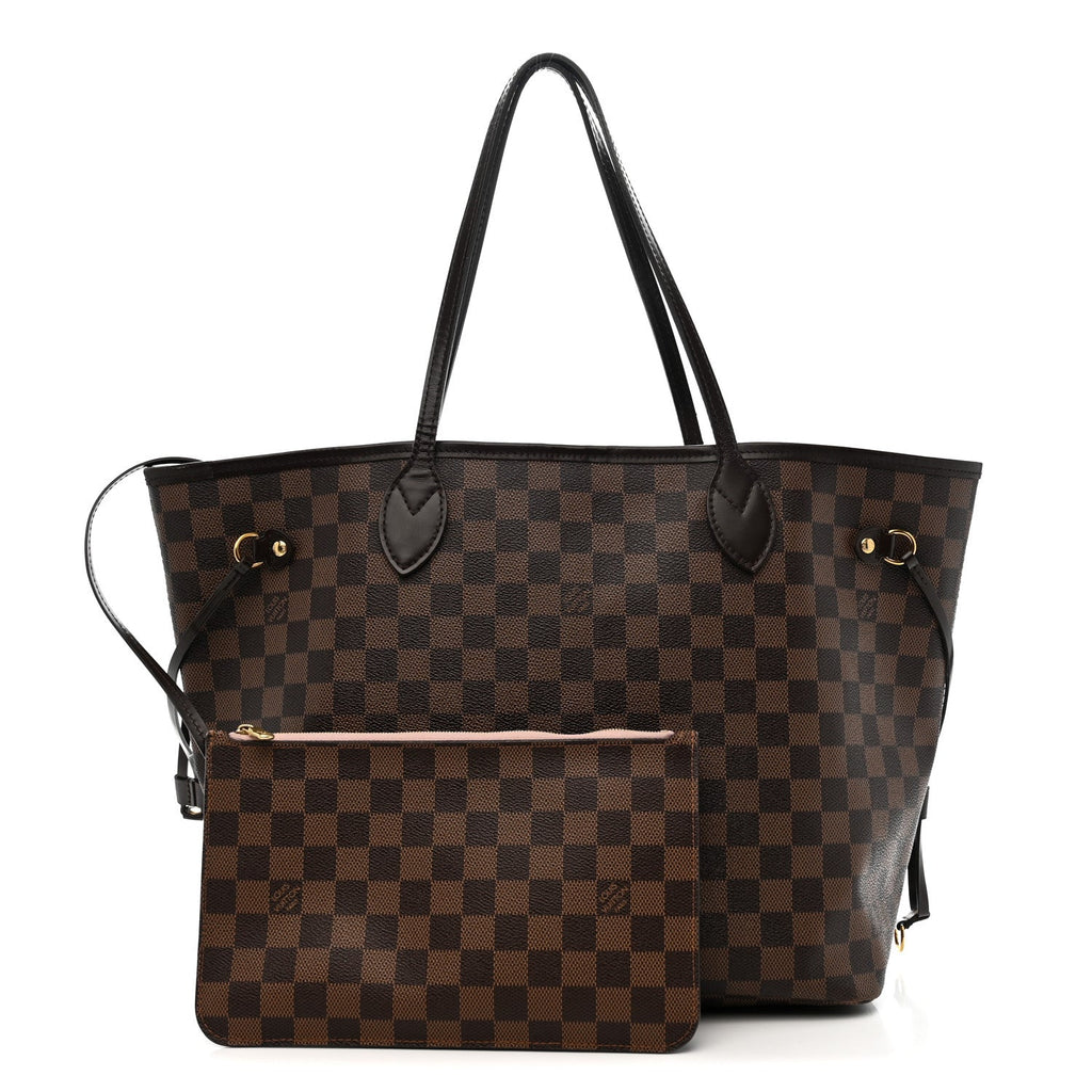 Louis Vuitton Damier Ebene Neo Neverfull MM Rose Ballerine