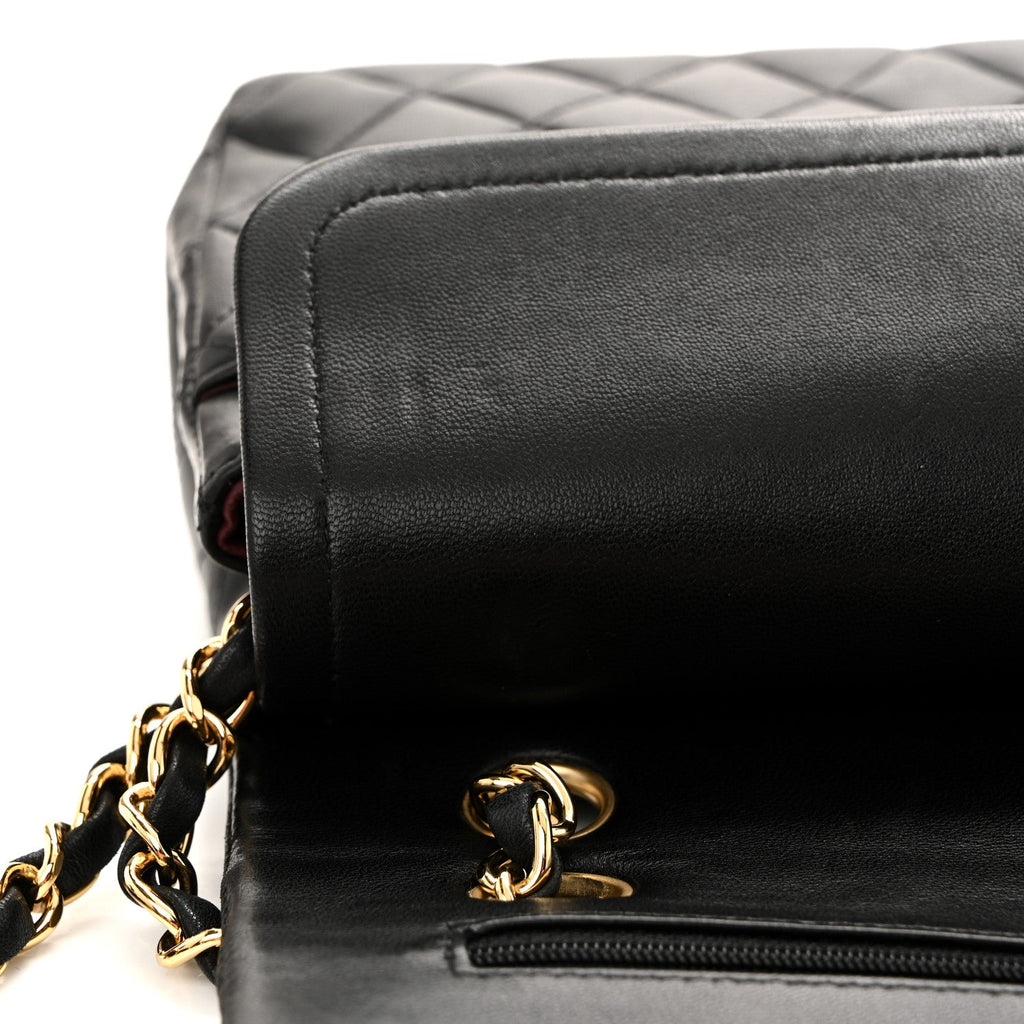 Chanel Lambskin Quilted Medium Double Flap Black
