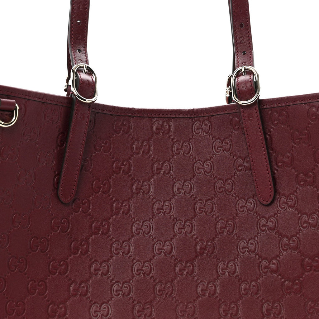 Gucci GG Calfskin Embossed Calfskin Large Tote Bag Rose Ancora