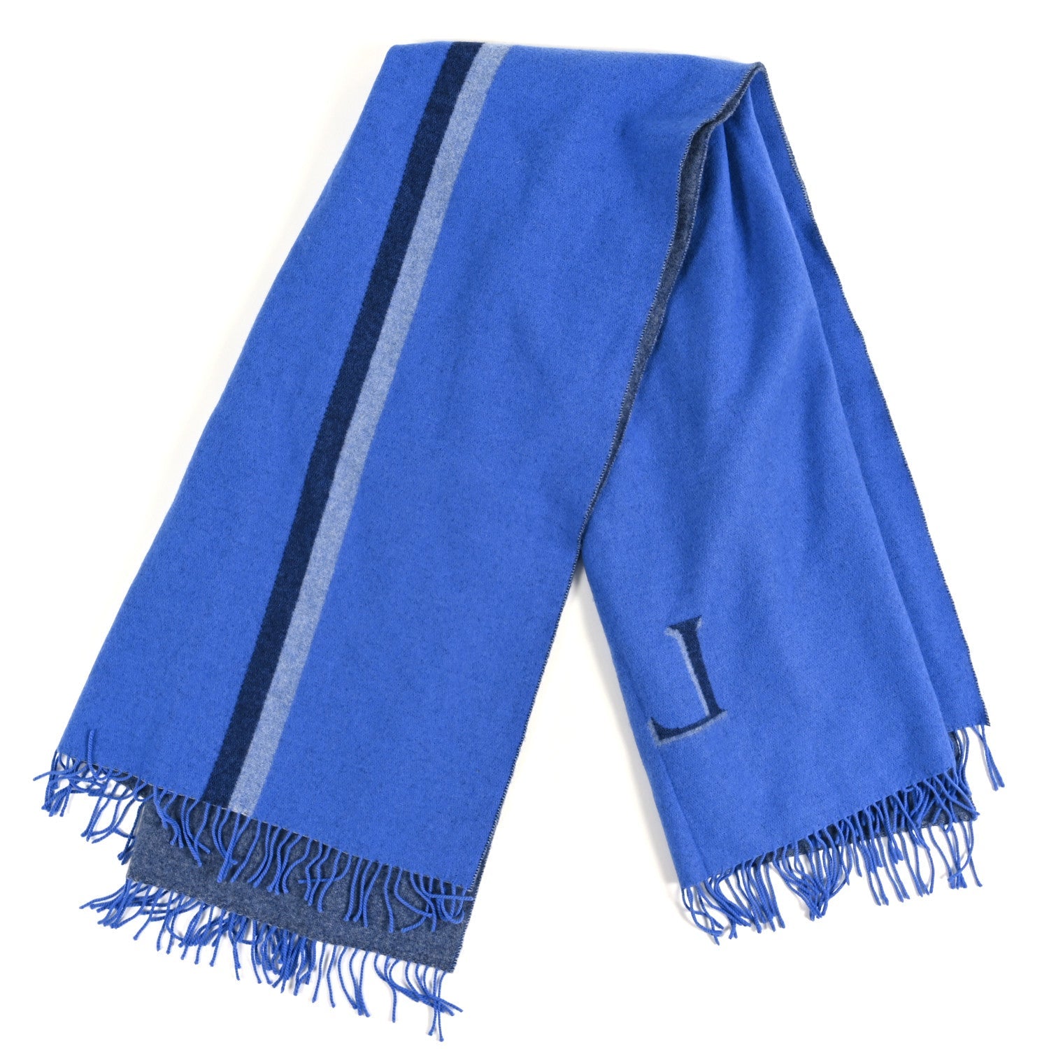 Louis Vuitton Wool Cashmere Classic Throw Navy