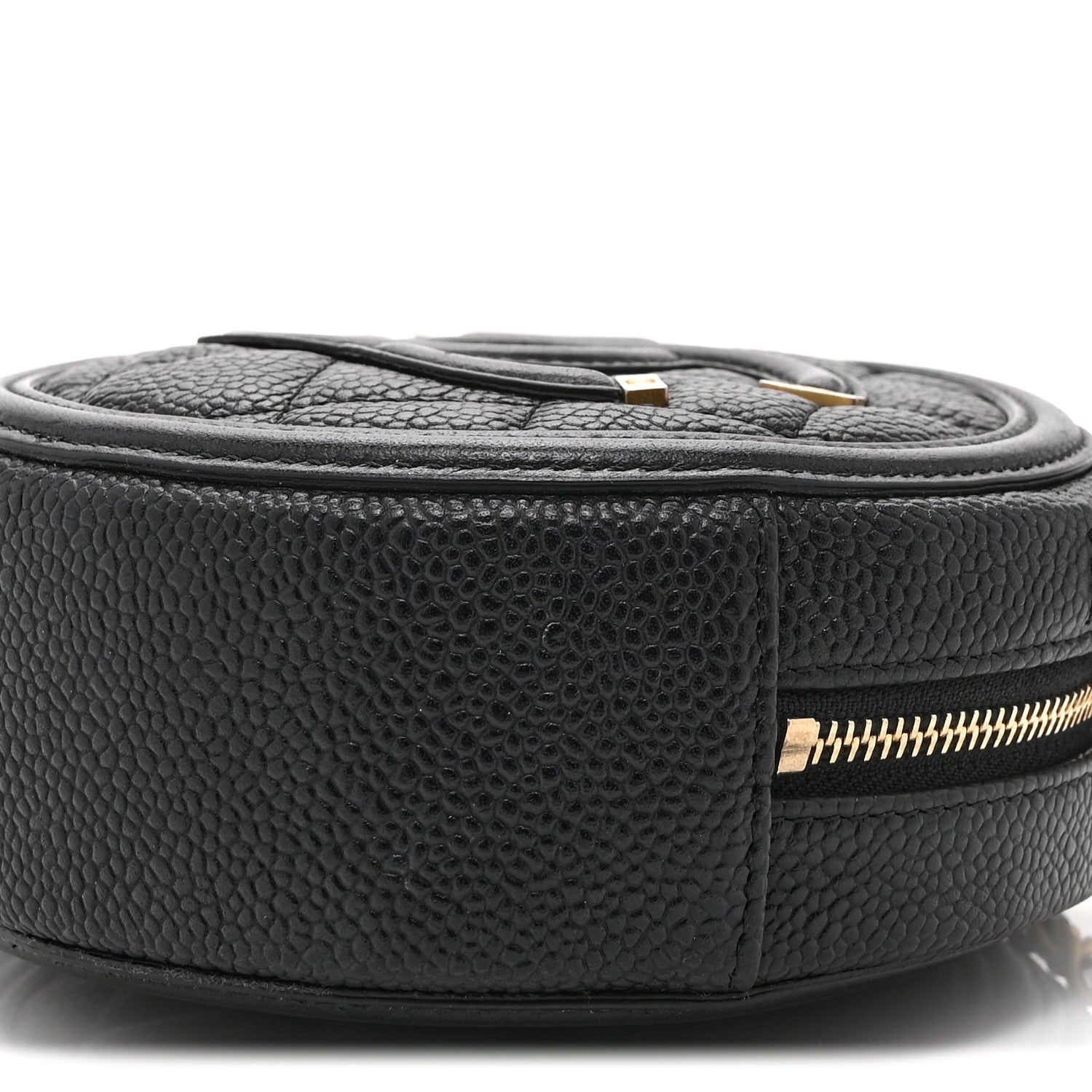 Chanel Caviar Quilted Round Filigree Crossbody Black