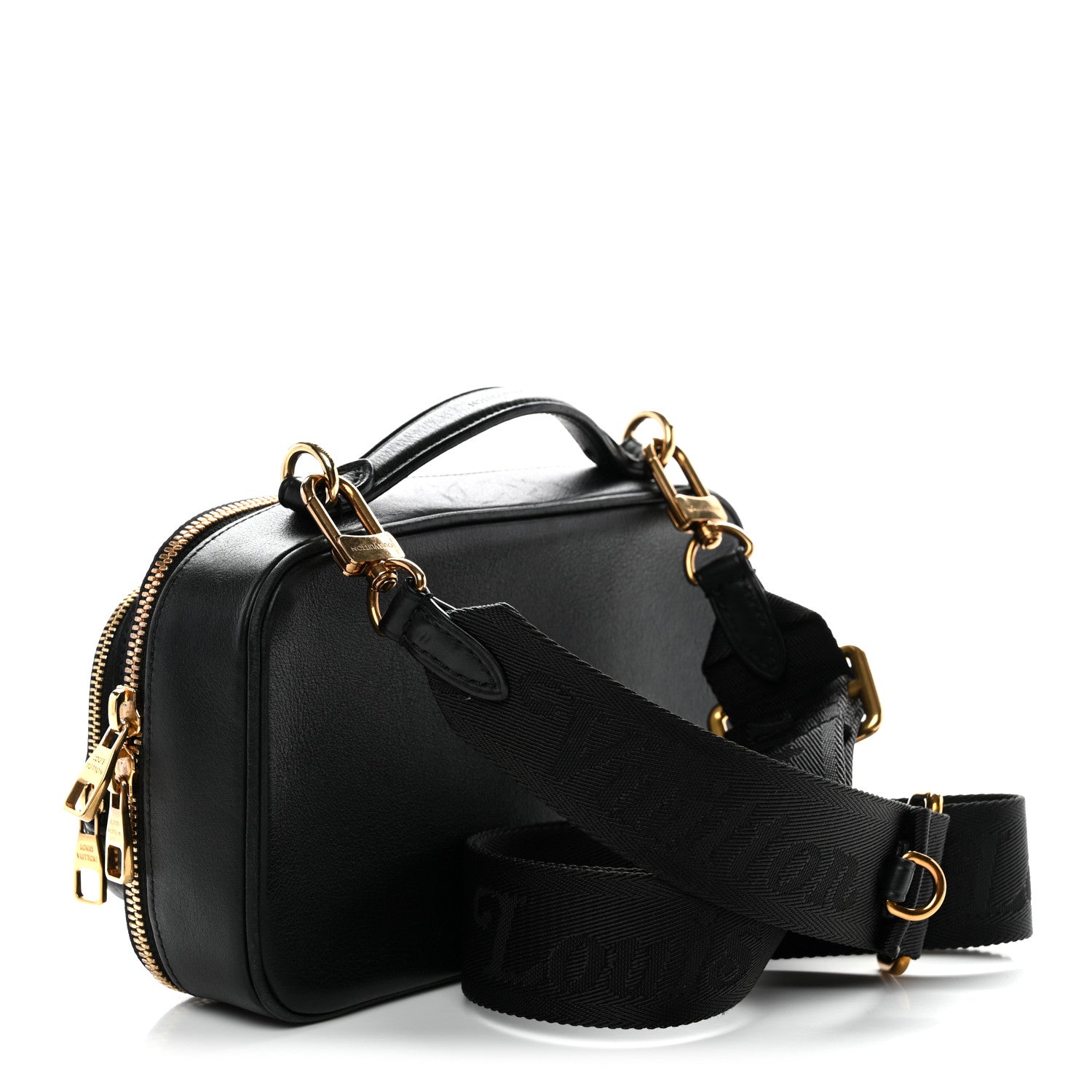 Louis Vuitton Calfskin Monogram Embossed Utility Crossbody Black