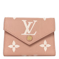 Louis Vuitton Empreinte Monogram Giant Victorine Wallet Rose Trianon Creme