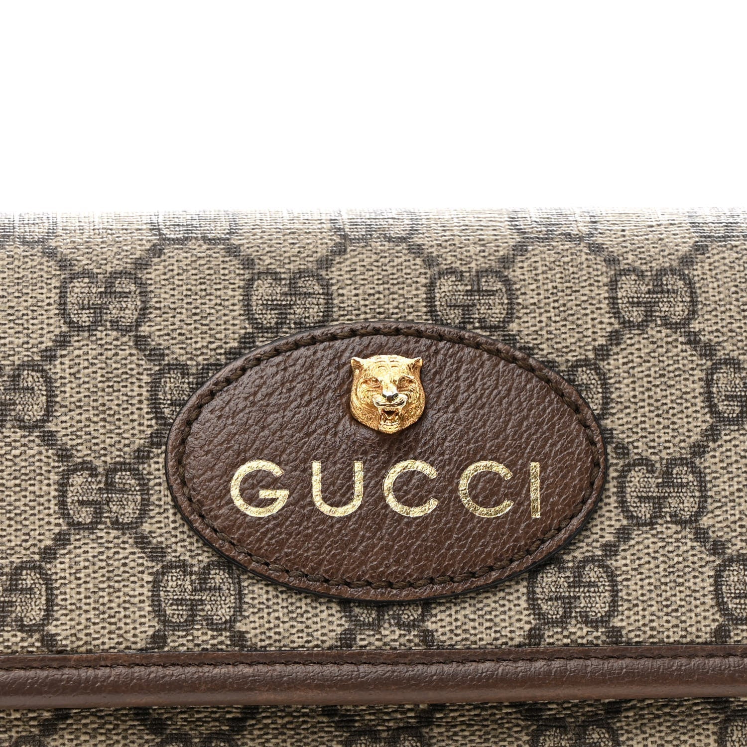Gucci GG Supreme Monogram Neo Vintage Web Belt Bag Brown