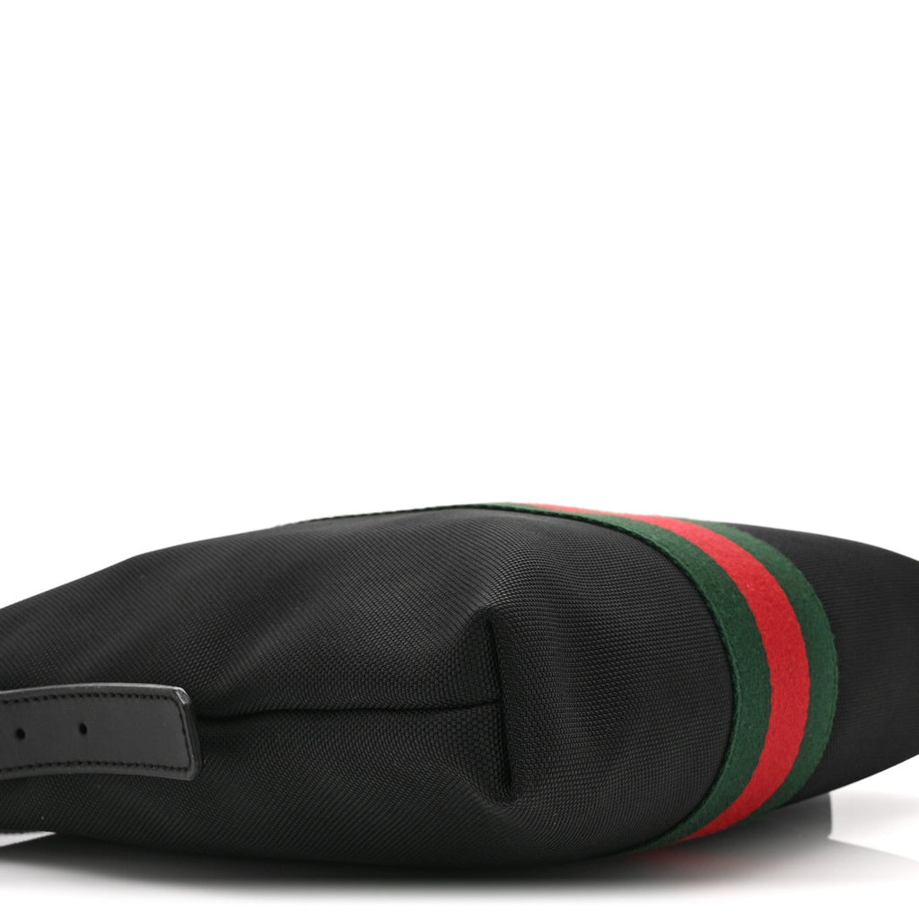 Gucci Techno Canvas Web Messenger Bag Black