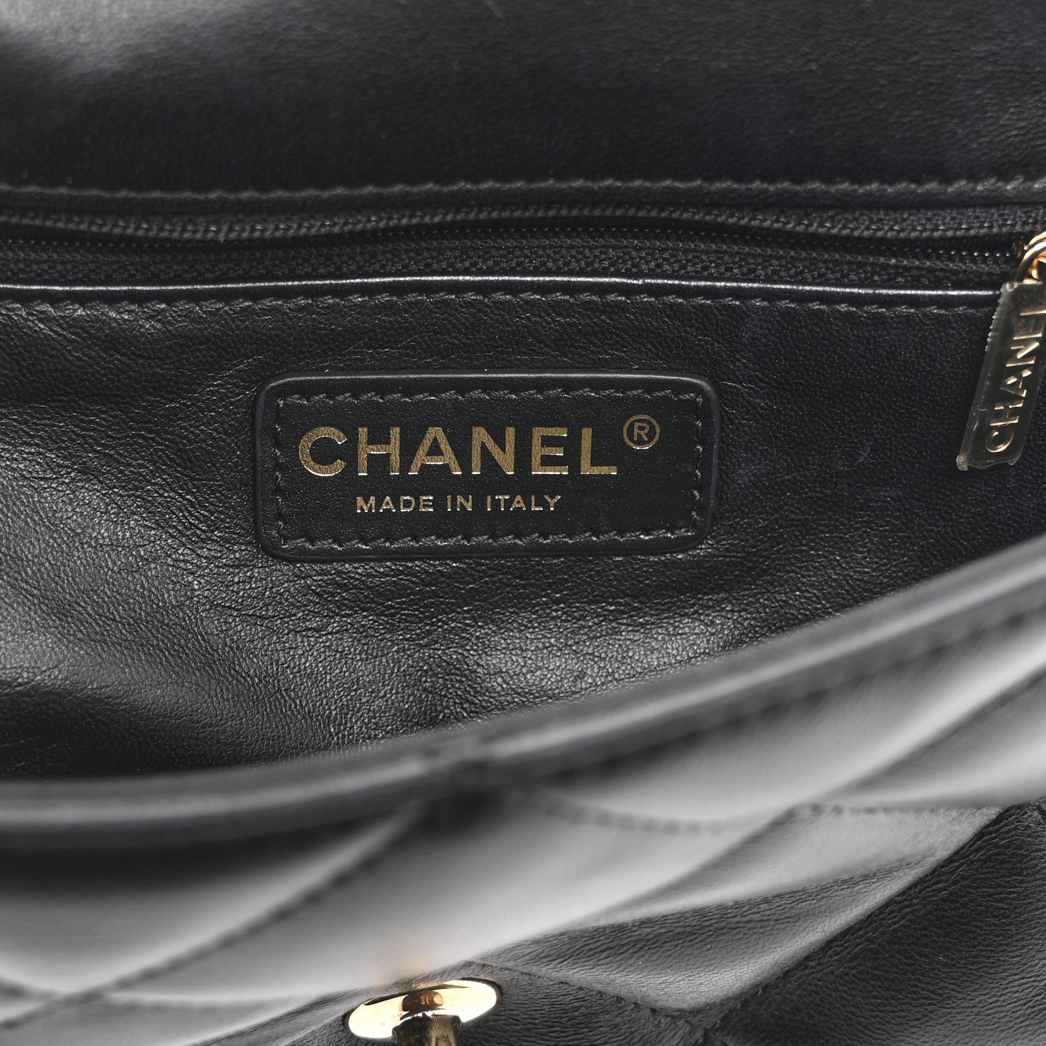 Chanel Lambskin Quilted Small Easy Carry Flap Black