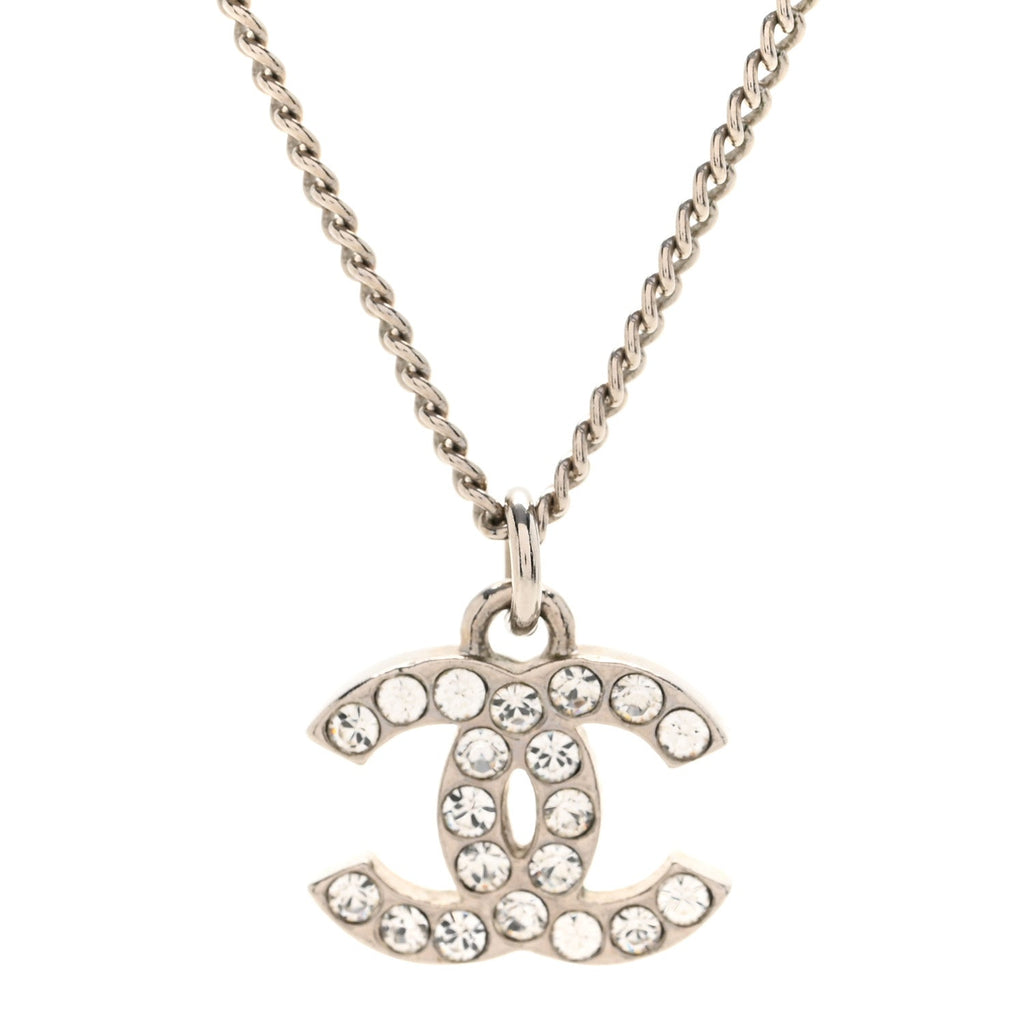 Crystal Timeless CC Necklace Silver