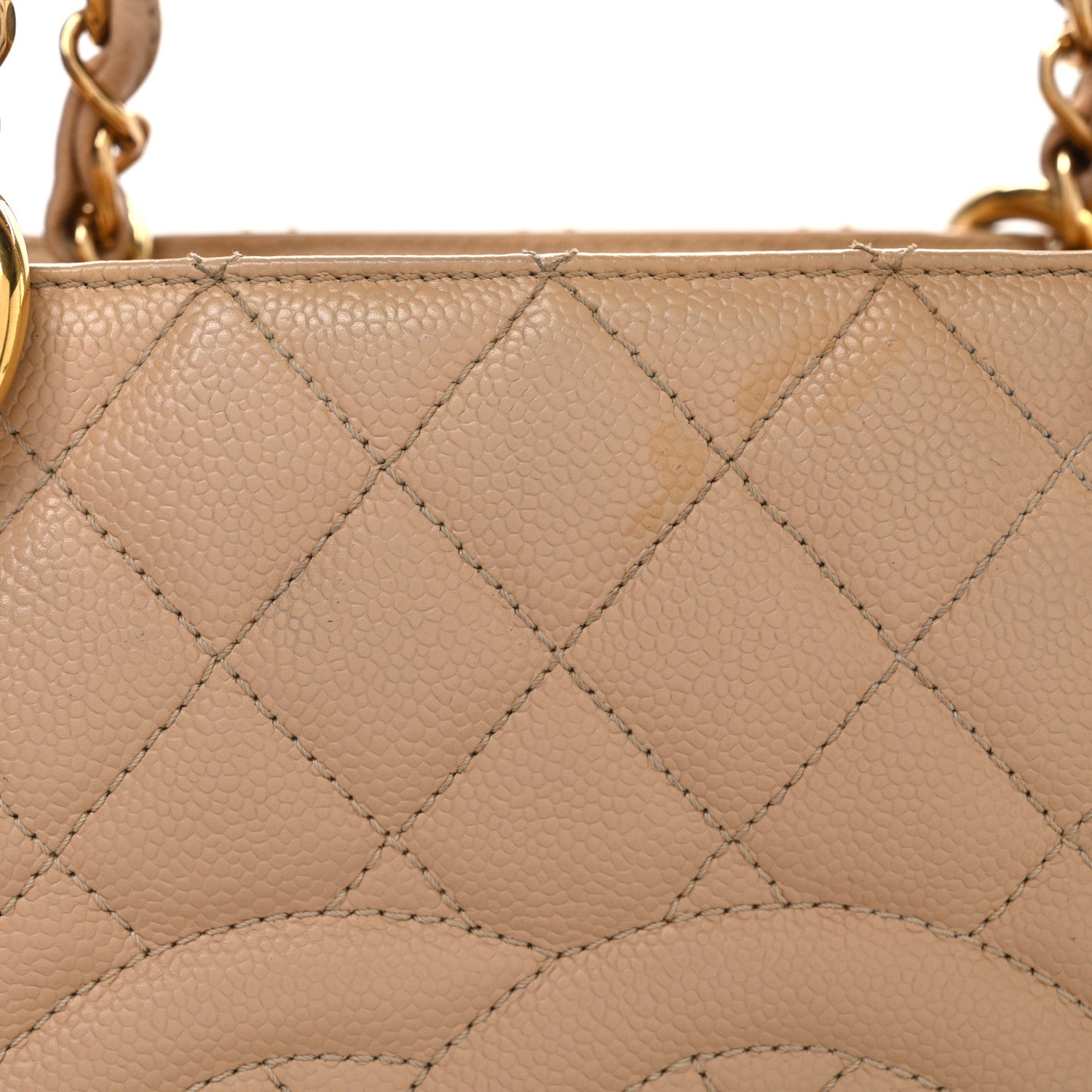 Chanel Caviar Quilted Grand Shopping Tote GST Beige