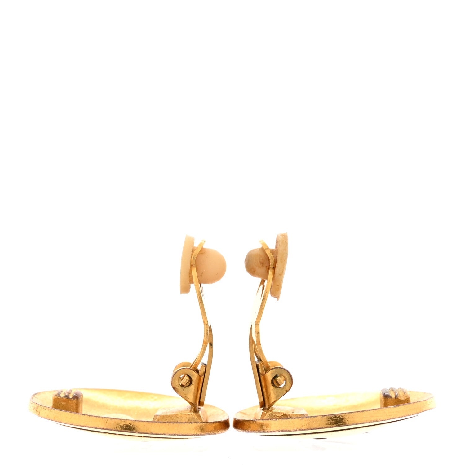 CC Clip On Earrings Black Gold