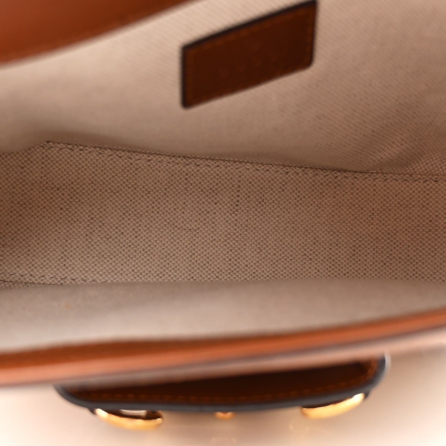 Gucci New Canvas Charisma Calfskin Crystal GG Monogram Mini Horsebit 1955 Shoulder Bag Camel Ebony