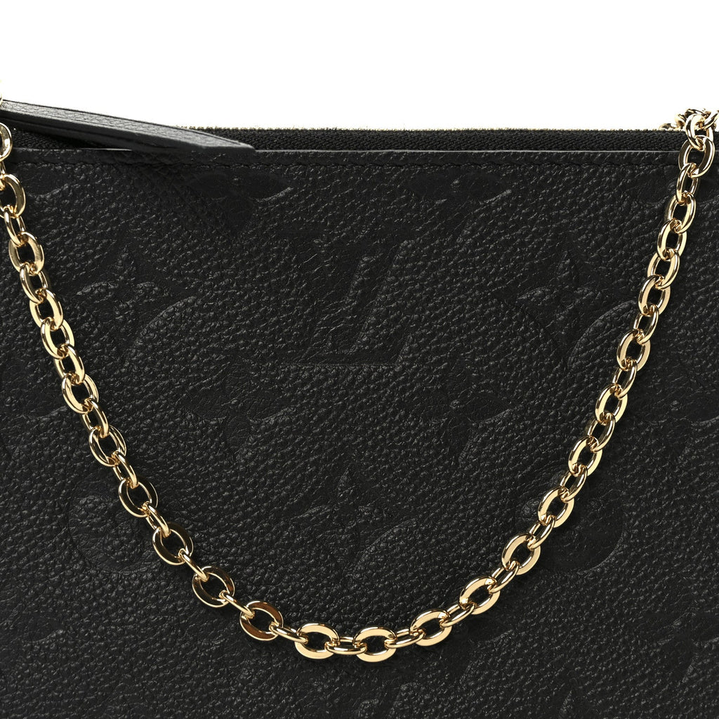 Louis Vuitton Empreinte Double Zip Pochette Black