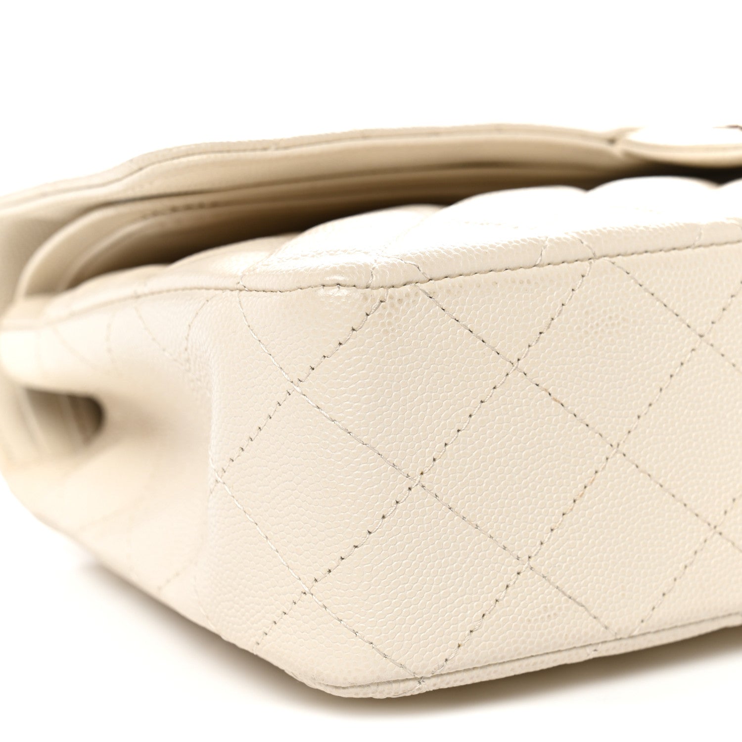 Chanel Caviar Quilted Medium Double Flap White