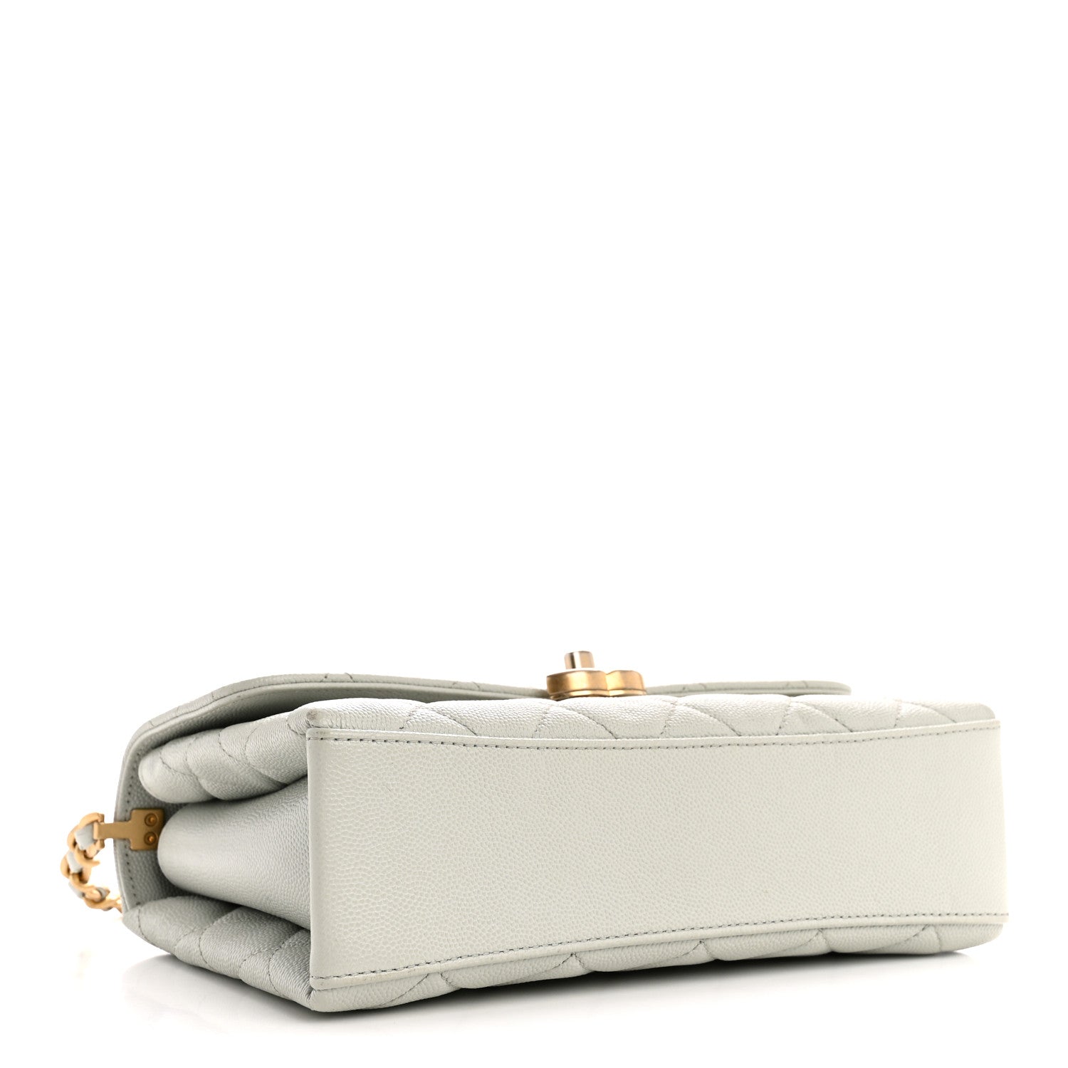 Chanel Caviar Quilted Medium Carry Me Top Handle Flap Light Blue