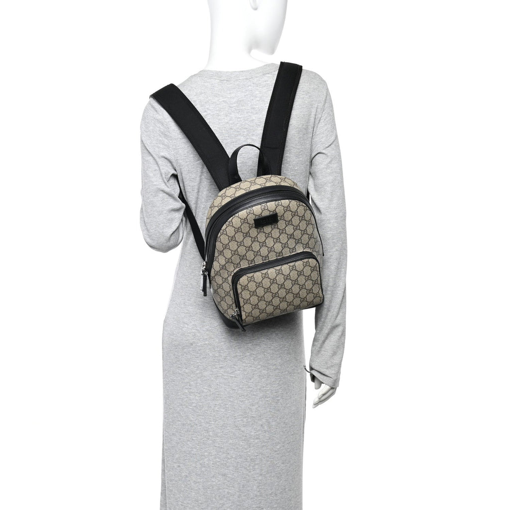 Gucci GG Supreme Monogram Small Eden Day Backpack Black