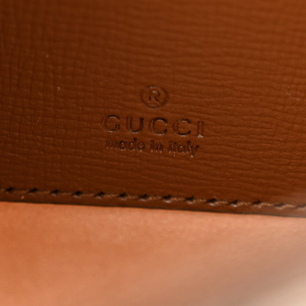 Gucci GG Supreme Monogram Azalea Calfskin Web Mini Jackie 1961 Hobo Beige Ebony Brown Sugar